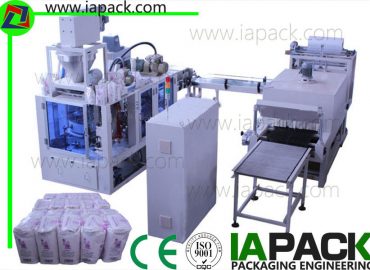 Máquina de embalaje de bolsas de papel de harina 1kg-2kg 6-22 bolsas / min de potencia de 7kw con reducción de calor
